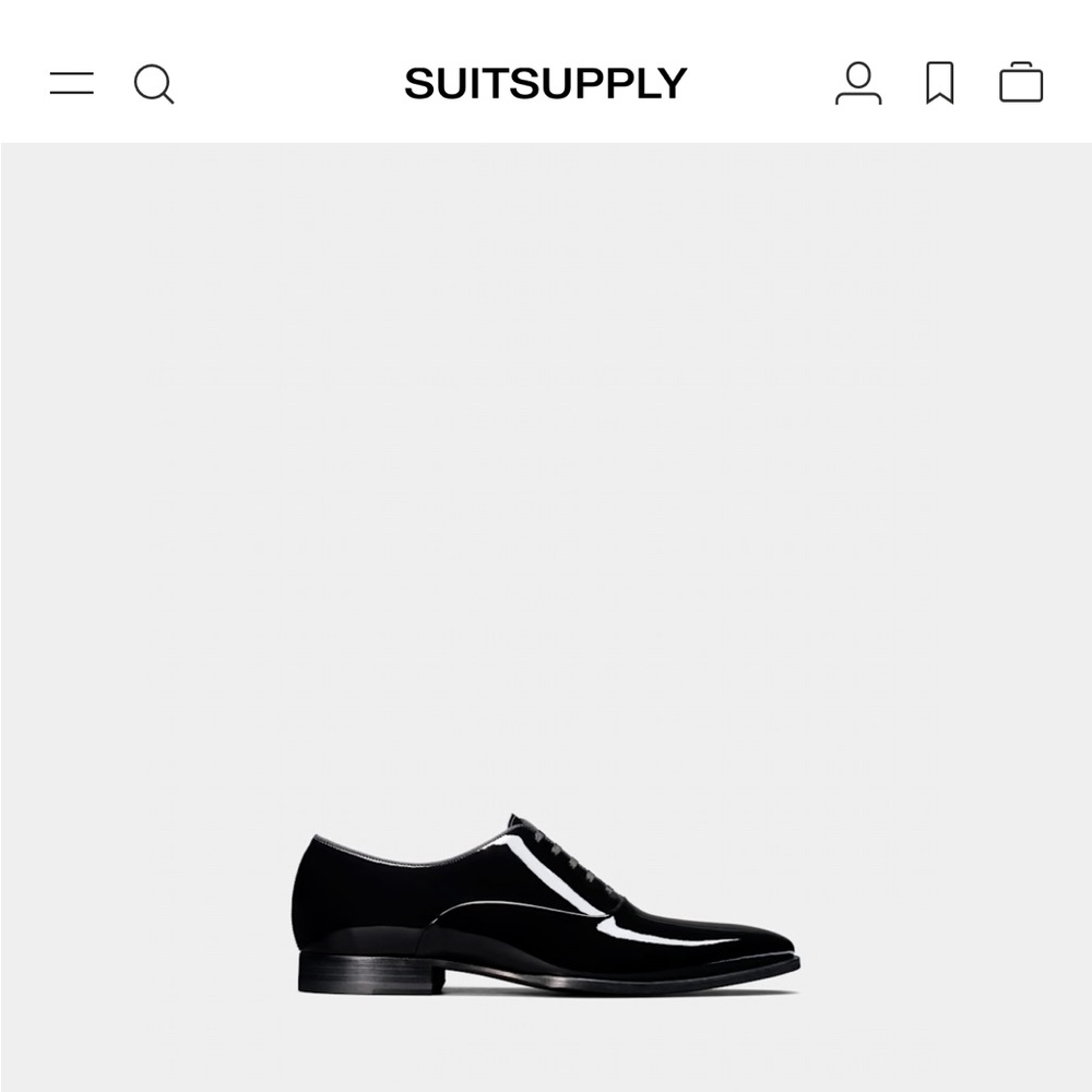 Suitsupply Classic Black Leather Tuxedo Shoes